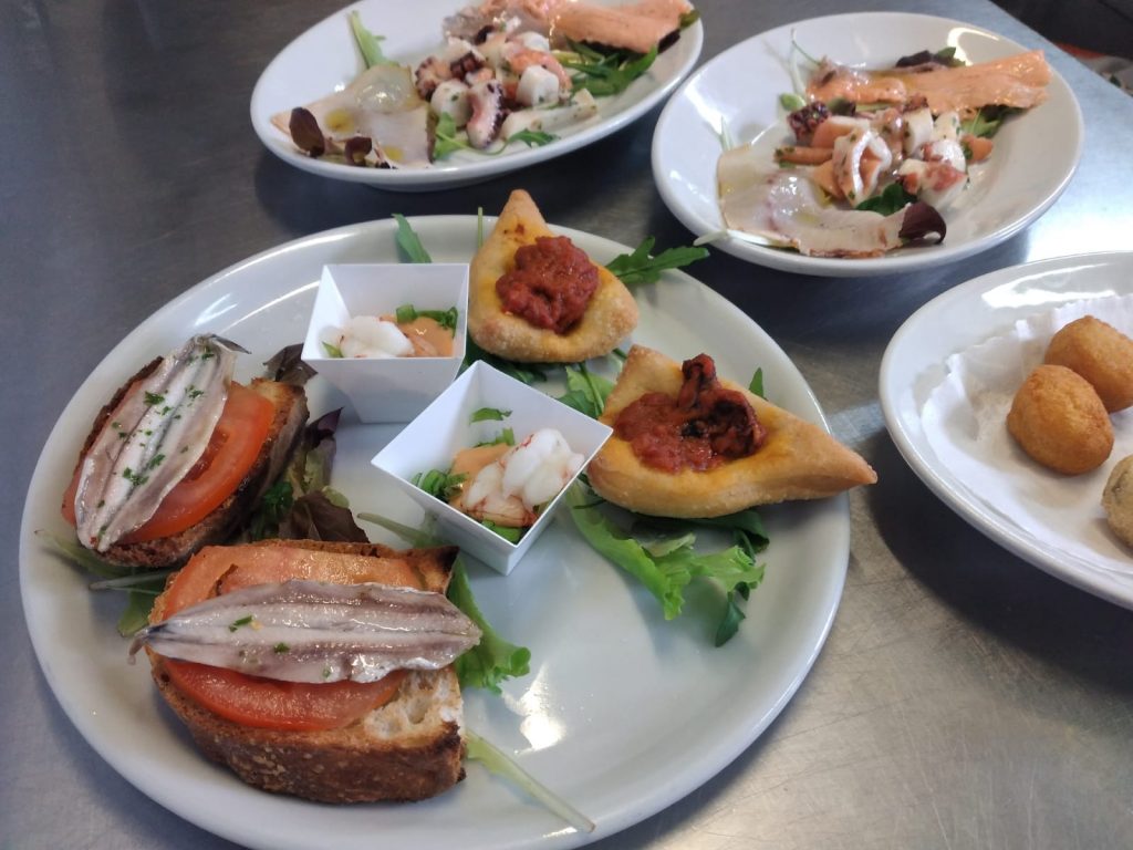 Antipasti preparati da Le Ancore